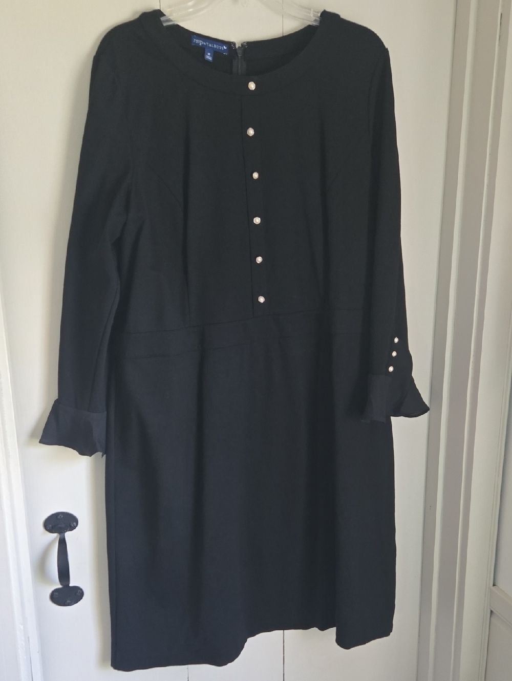 Rsvp For Talbots Long-Sleeve Shift Dress with Pearl Buttons